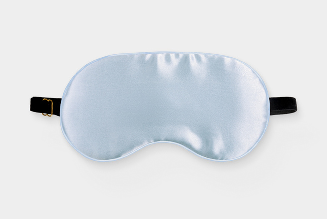Маска для сна Somia х Ayris Silk, цвет серебристо-голубой
