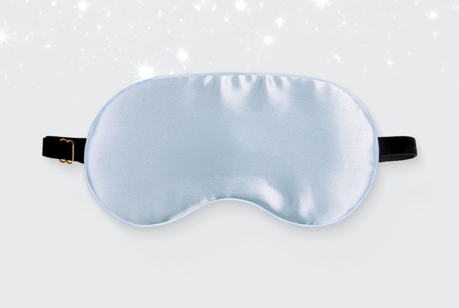 Маска для сна Somia х Ayris Silk, цвет серебристо-голубой