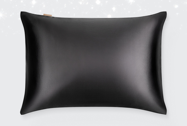 Наволочка 50х70 из натурального шёлка, цвет глубокий черный