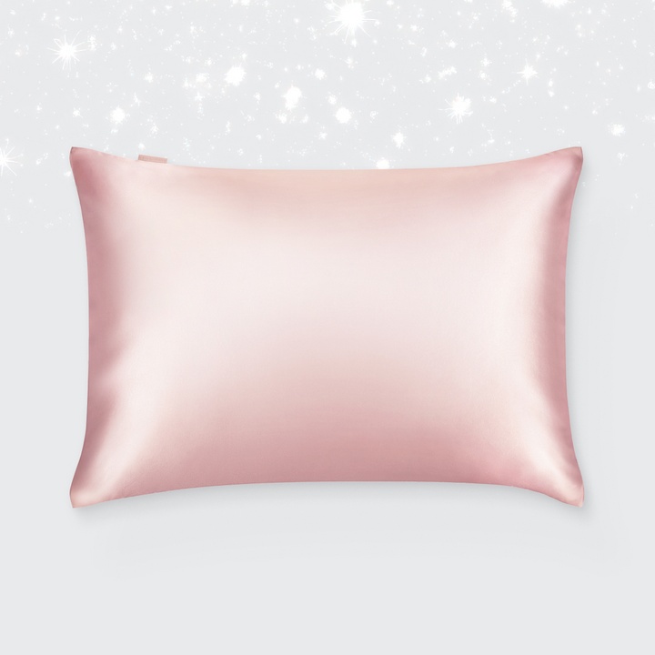Наволочка 50х70 из натурального шёлка, цвет розовое золото