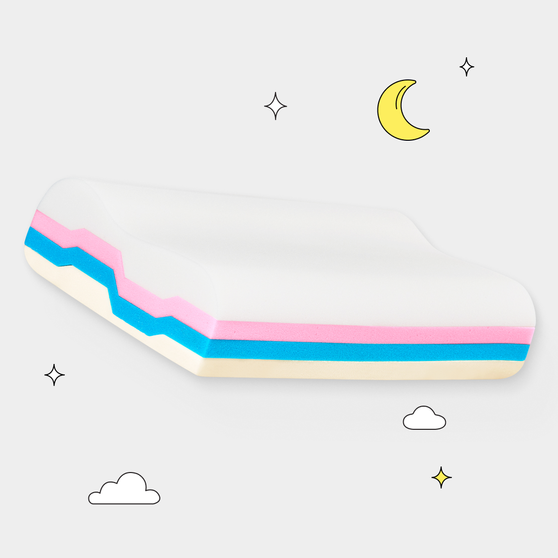 Взрослая подушка Somia Wave